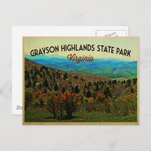Grayson Highlands Virginia Briefkaart (Voorkant / Achterkant)
