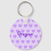 Grayson in het Paars Sleutelhanger (Voorkant)