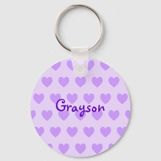 Grayson in het Paars Sleutelhanger (Voorkant)