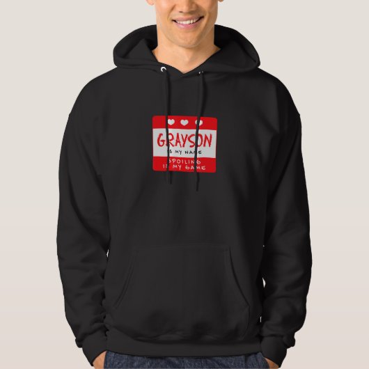 Grayson is mijn naam, gepersonaliseerd Nickname Cu Hoodie (Voorkant)