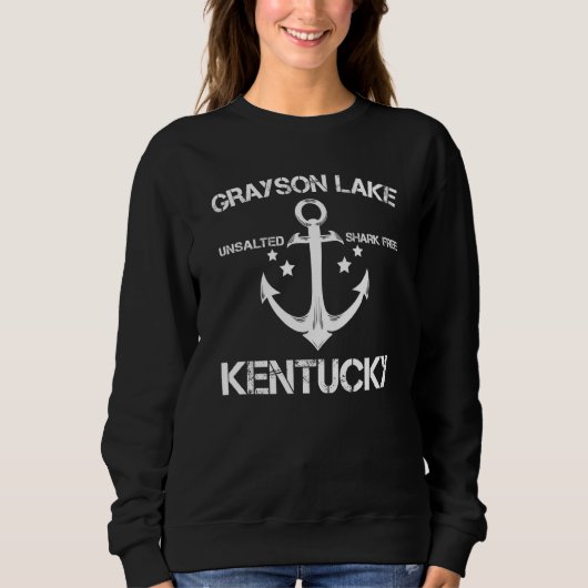 Grayson Lake Kentucky Funny Vist camping Trui (Voorkant)