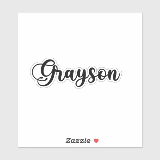 Grayson Naam - Handgeschreven kalligrafie Sticker (Vel)
