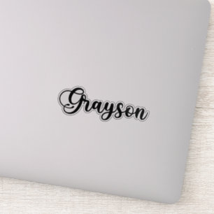 Grayson Naam - Handgeschreven kalligrafie Sticker
