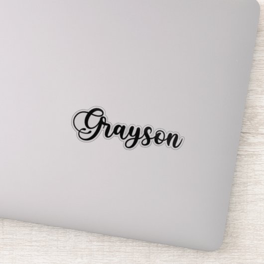 Grayson Naam - Handgeschreven kalligrafie Sticker (Detail)