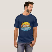 Grayson Retro Sunset Naamontwerp T-shirt (Voorkant volledig)