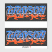 Grayson Vorname Name Graffiti Aufkleber Sticker (Vel)