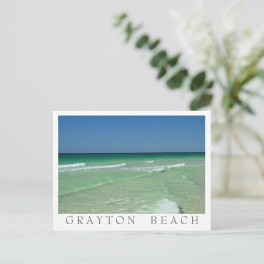 Grayton Beach - 30A Florida - Witte grens Briefkaart (Staand voorkant)