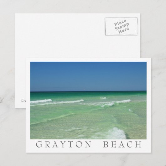 Grayton Beach - 30A Florida - Witte grens Briefkaart (Voorkant / Achterkant)
