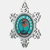 Grayton Beach Florida 30A 30 A Emerald Coast Tin Sneeuwvlok Ornament (Rechts)
