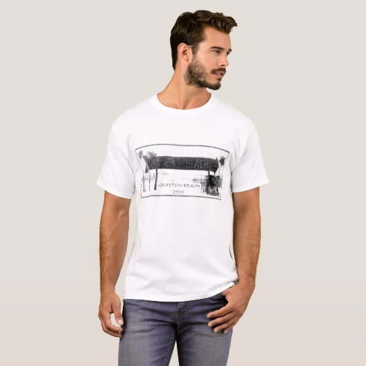 Grayton Beach Sign cir 1955 T-shirt (Voorkant volledig)