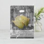 Graytones met Roos Monogram Kaart (Staand voorkant)