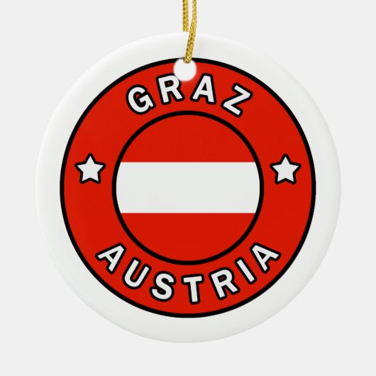 Graz Austria Keramisch Ornament (Voorkant)