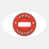 Graz Austria Ovale Sticker (Voorkant)