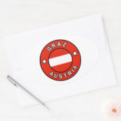 Graz Austria Ovale Sticker (Envelop)
