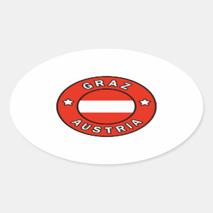 Graz Austria Ovale Sticker