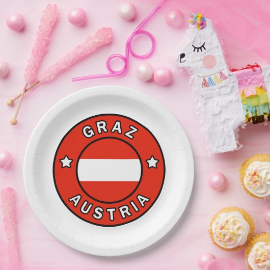 Graz Austria Papieren Bordje (Feest)