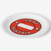 Graz Austria Papieren Bordje (Gekanteld)