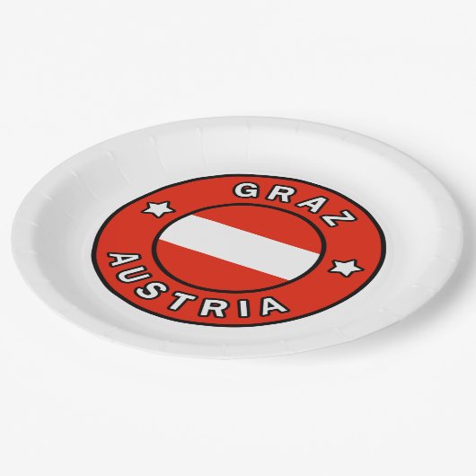 Graz Austria Papieren Bordje (Gekanteld)