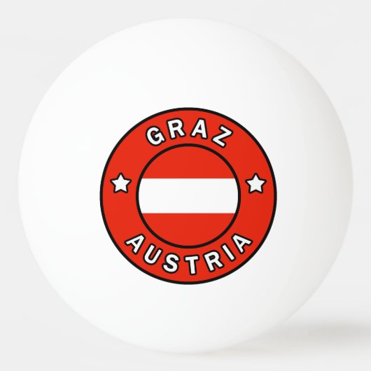 Graz Austria Pingpongbal (Voorkant)