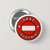 Graz Austria Ronde Button 5,7 Cm (Voorkant /achterkant)