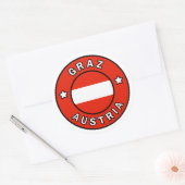 Graz Austria Ronde Sticker (Envelop)
