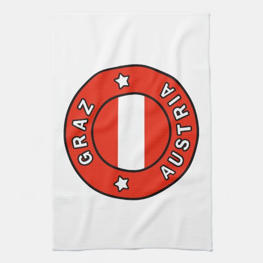 Graz Austria Theedoek (Verticaal)