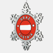 Graz Austria Tin Sneeuwvlok Ornament (Rechts)