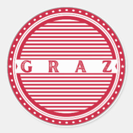 Graz City Pride Emblem – Austria Identity Ronde Sticker