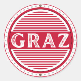 Graz City Pride Emblem – Austrian Identity Ronde Sticker