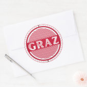 Graz City Pride Emblem – Austrian Identity Ronde Sticker (Envelop)