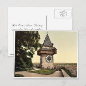 Graz, de klok, Stiermarken, Oostenrijks-Hongaarse  Briefkaart (Voorkant / Achterkant)