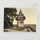 Graz, de klok, Stiermarken, Oostenrijks-Hongaarse  Briefkaart (Voorkant)