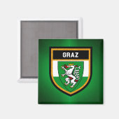 Graz Flag Magneet (Voorkant / Achterkant)