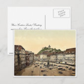 Graz, marktplaats, Stiermarken, Oostenrijks-Hongaa Briefkaart (Voorkant / Achterkant)