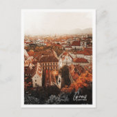 Graz Oostenrijk Prachtig kleurenpotloodlandschap Briefkaart (Voorkant)