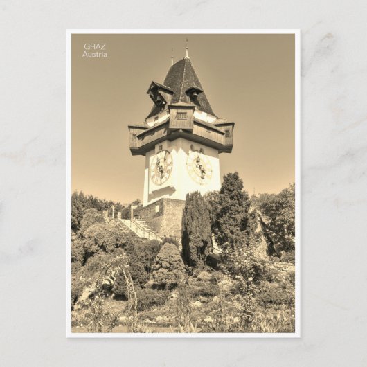 Graz Oostenrijk Retro Vintage reizen Briefkaart (Voorkant)