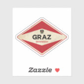 Graz Oostenrijk Vintage Sticker (Vel)