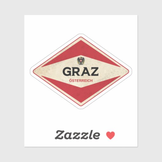 Graz Oostenrijk Vintage Sticker (Vel)