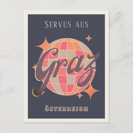 Graz Österreich Oostenrijk Retro Briefkaart (Voorkant)