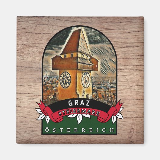 Graz Steiermark Österreich Souvenir Küchen Magneet (Voorkant)