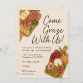 Graze With Us Charcuterie Bord Spel Uitnodiging (Voorkant / Achterkant)