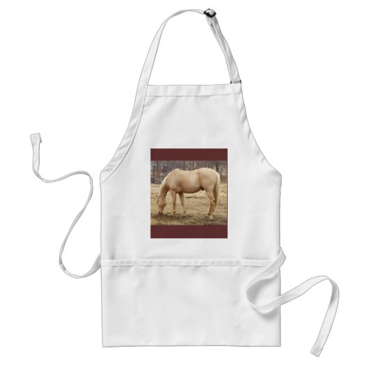 grazend palomino paard standaard schort (Voorkant)