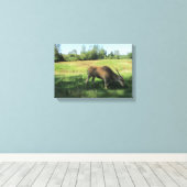 Grazende Antilope Canvas Afdruk (Insitu (Houten vloer))