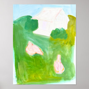 Grazende Kippen Poster