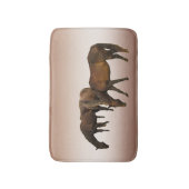 Grazende paarden Dierlijke baarmoedervlekken Badmat (Voorkant Verticaal)