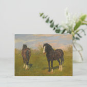 Grazende paarden (door Rosa Bonheur) Kaart (Staand voorkant)