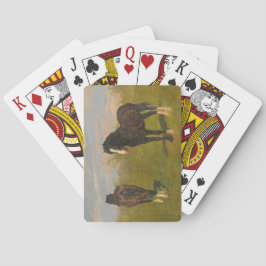 Grazende paarden (door Rosa Bonheur) Pokerkaarten