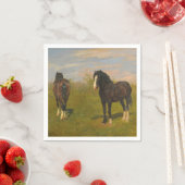 Grazende paarden (door Rosa Bonheur) Servet (Insitu)