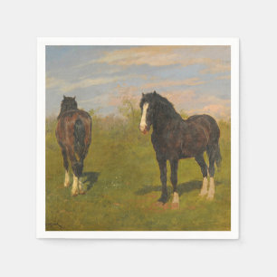 Grazende paarden (door Rosa Bonheur) Servet