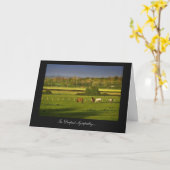 Grazende paarden / pony's - in diepste sympathie kaart (Gele Bloem)